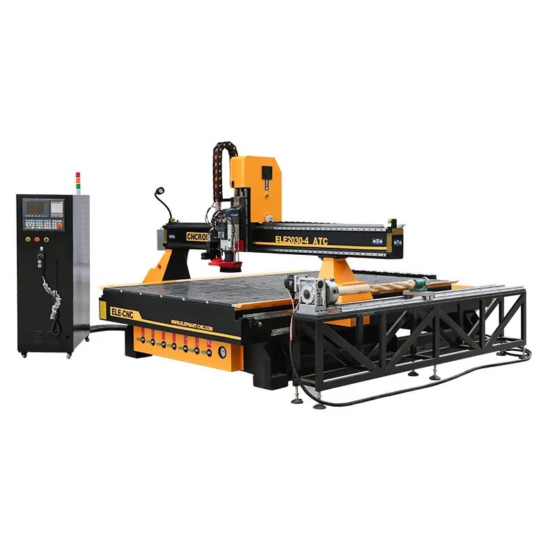2030 4 Axis ATC Digital Cutting Machine with Rotary Device