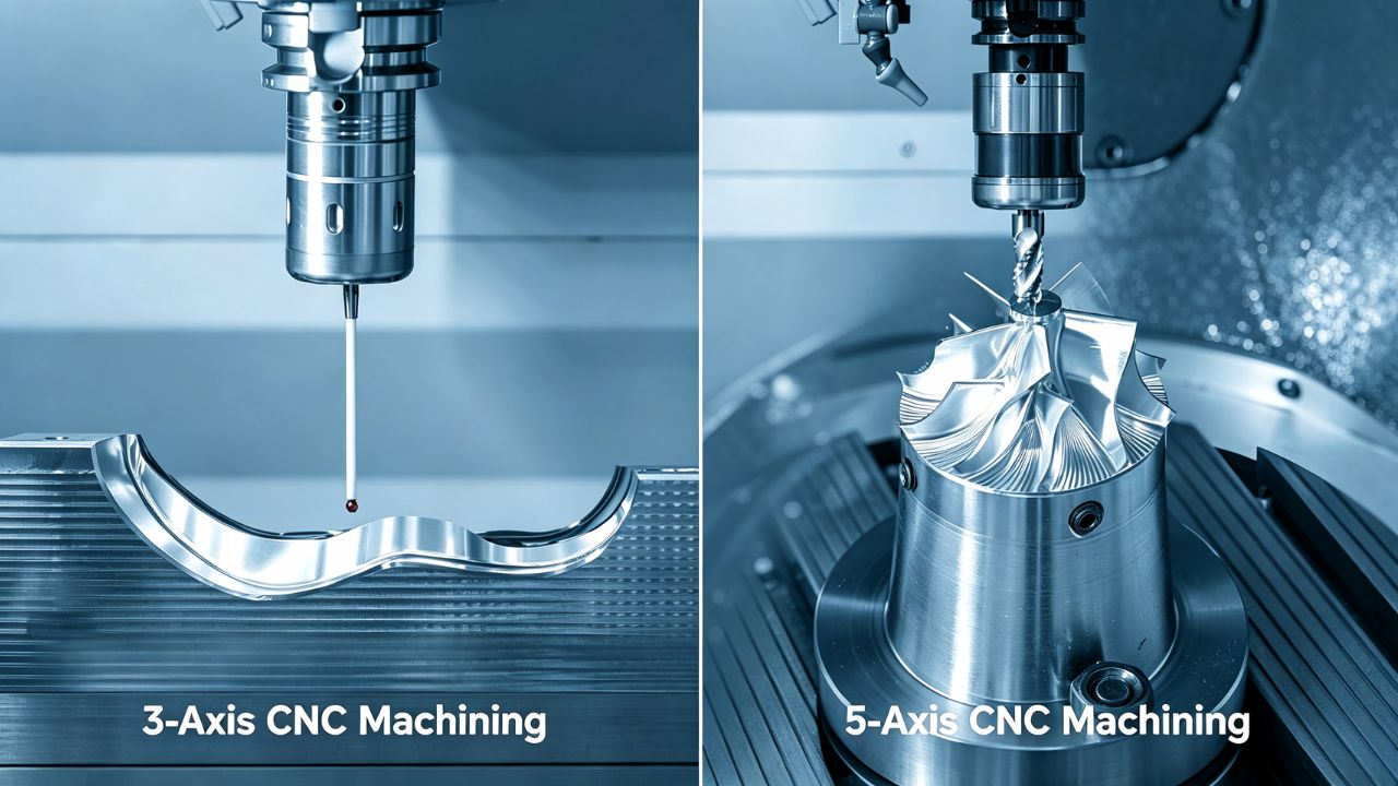 3-Axis vs 5-Axis CNC Machining Key Differences and How to Choose